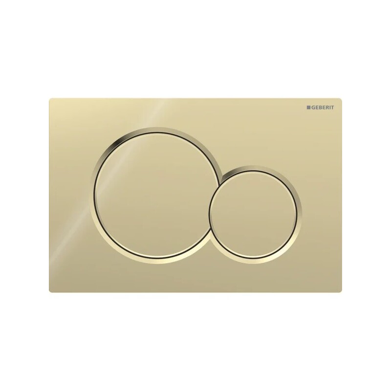 Ovládací tlačítko Sigma01 mosaz, kulatá tlačítka, Geberit 115.770.DT.5