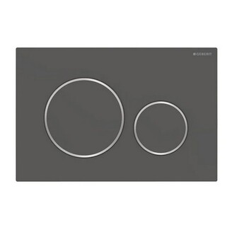 Deska ovládací GEBERIT SIGMA 20 černá matná, kroužky chrom lesk 115.882.14.1