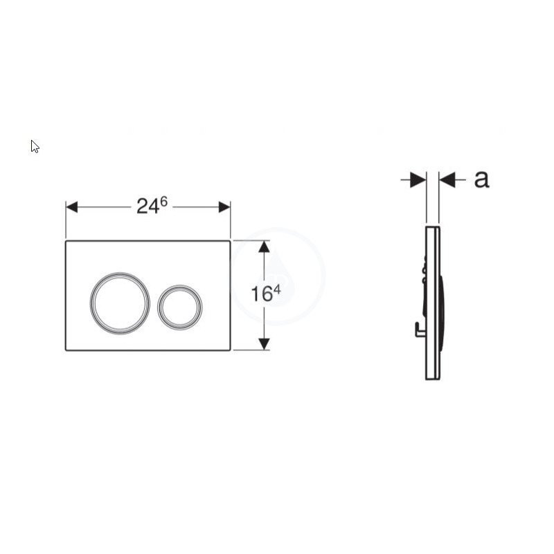 Deska ovládací GEBERIT SIGMA 21 bílá/chrom lesk, 115.884.SI.1