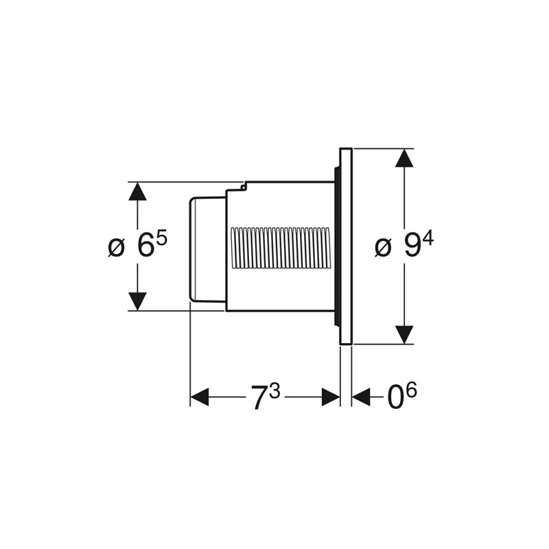 Dálkové ovládání GEBERIT typ 01 alpská bílá, 116.040.11.1