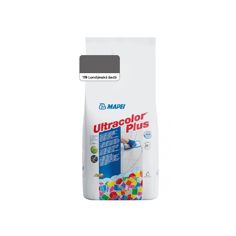 Spárovací hmota ULTRACOLOR PLUS, 119 londýnská šedá, 2 kg, Mapei 6011902AU
