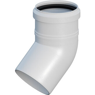 Koleno odkouření 45° d 100, PP, Ricom Gas 11100B
