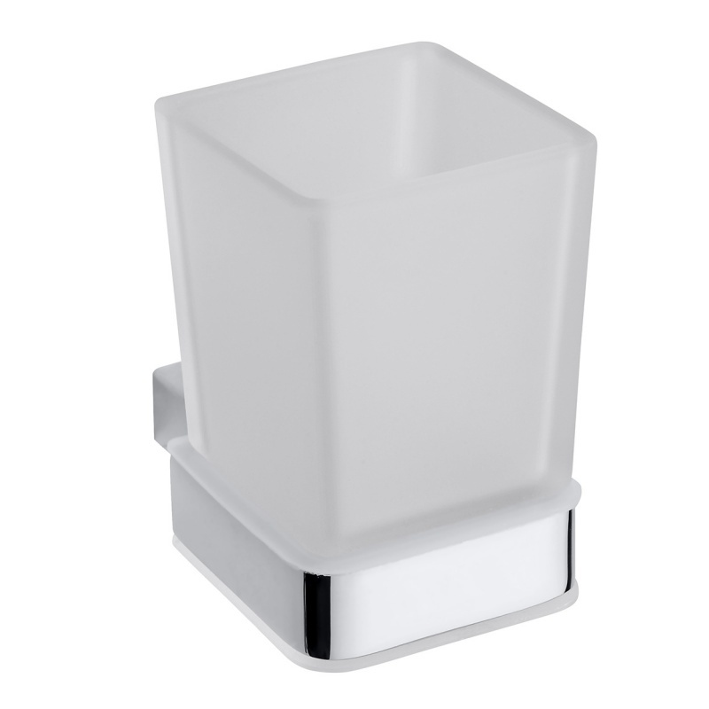 Držák kartáčků a pasty Via, sklo/chrom, Bemeta, 135011012