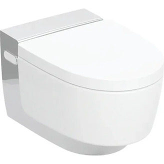 Závěsné WC AquaClean Mera Classic, bílá/lesklý chrom, se sedátkem, sprchovací, Geberit 146.200.21.1