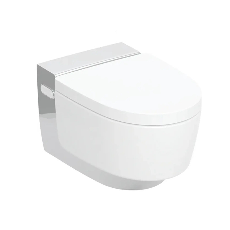 Závěsné WC AquaClean Mera Classic, bílá/lesklý chrom, se sedátkem, sprchovací, Geberit 146.200.21.1