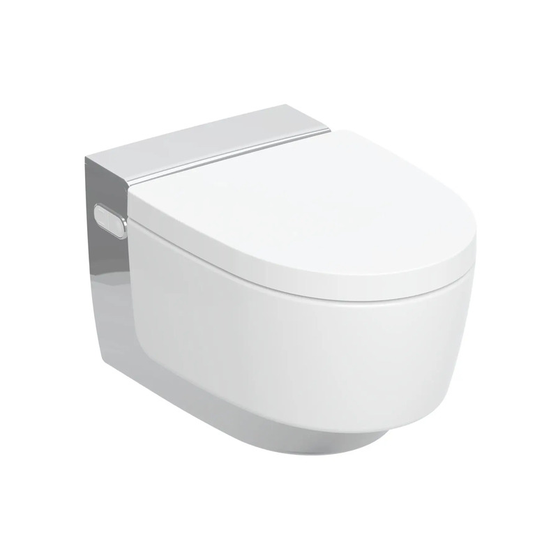 Závěsné WC AquaClean Mera Comfort, bílá/lesklý chrom, se sedátkem, sprchovací, Geberit 146.210.21.1