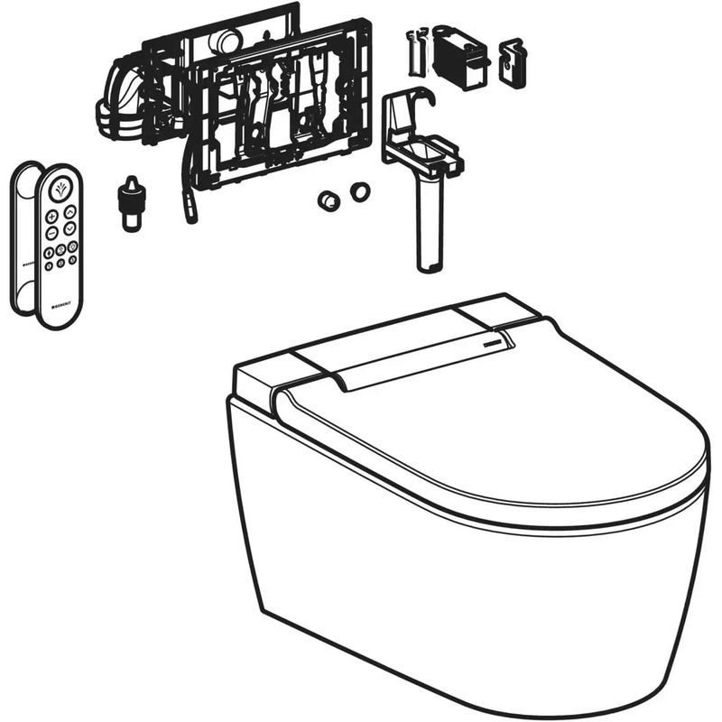 Závěsné WC AquaClean Sela DuoFresh, bílá, se sedátkem, sprchovací, Geberit 146.226.01.1