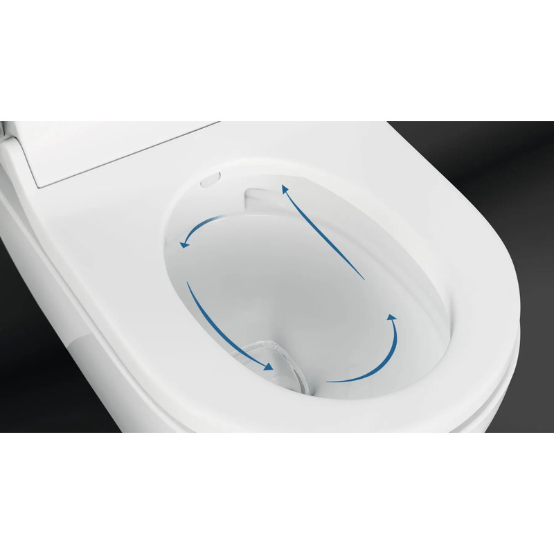 Závěsné WC AquaClean Tuma Comfort, bílá/nerez kartáčovaná, se sedátkem, sprchovací, Geberit 146.290.FW.1