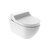 Závěsné WC AquaClean Tuma Comfort, bílá/sklo bílé, se sedátkem, sprchovací, Geberit 146.290.SI.1
