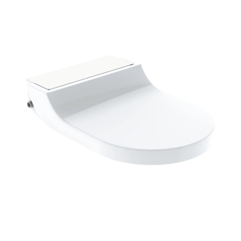 Závěsné WC AquaClean Tuma Comfort, bílá/sklo bílé, se sedátkem, sprchovací, Geberit 146.290.SI.1