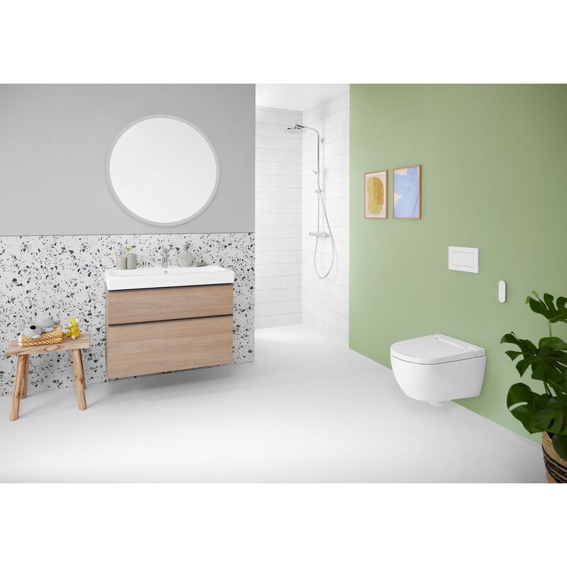 Závěsné WC AquaClean Alba, bílá, se sedátkem, sprchovací, Geberit 146.350.01.1
