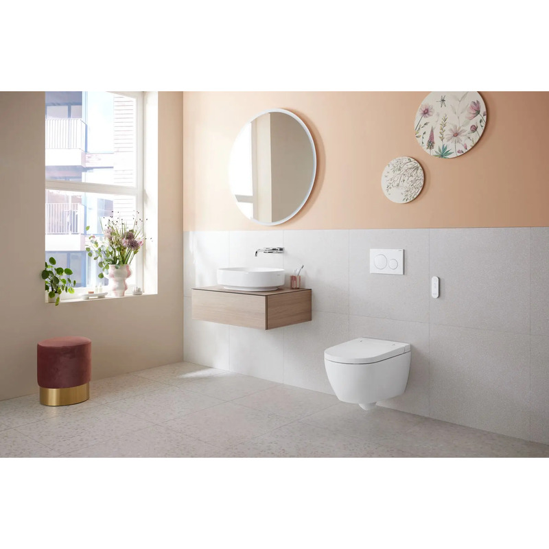 Závěsné WC AquaClean Alba, bílá, se sedátkem, sprchovací, Geberit 146.350.01.1