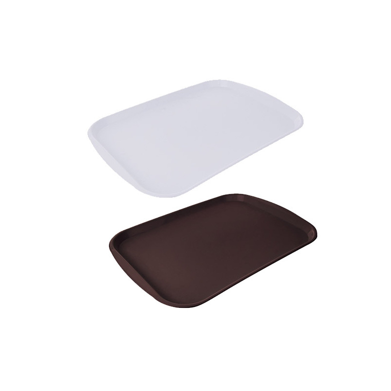 Servírovací tác, 36×27 cm, hnědý/bílý, Orion, 153811