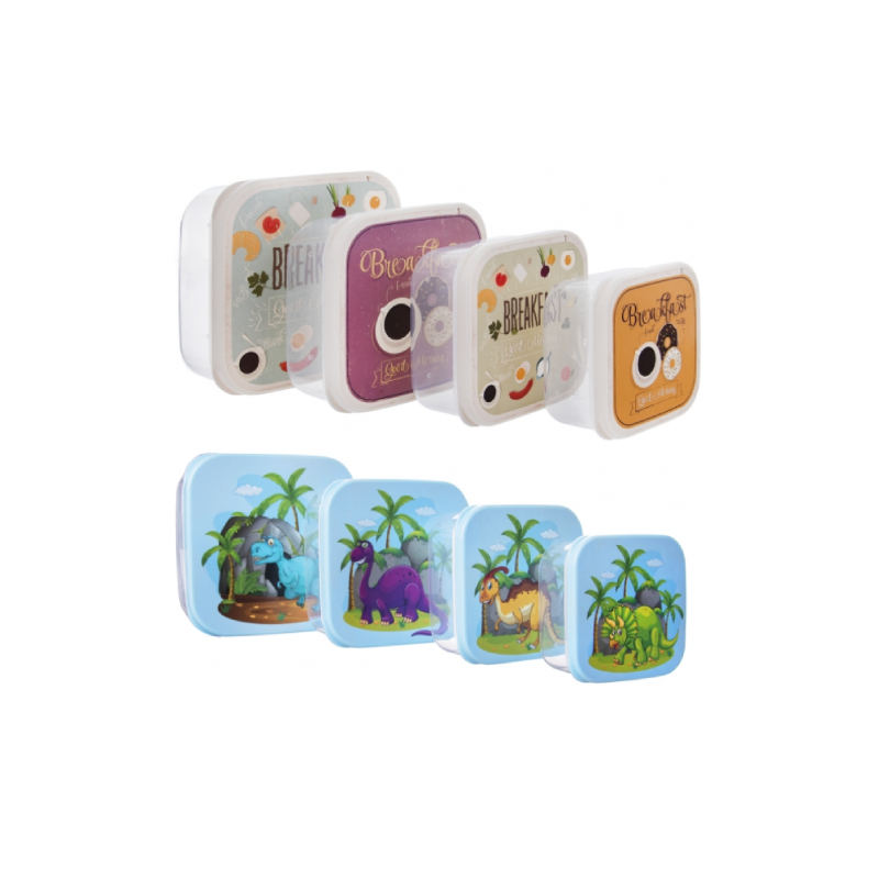 Svačinový box 4 ks čtverec, Orion, 154015