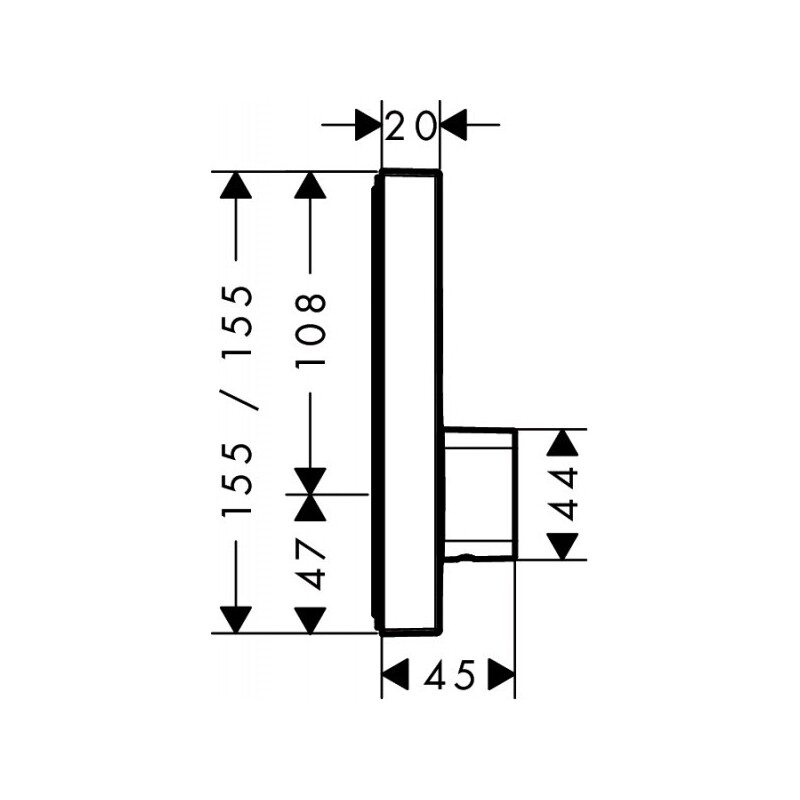 Vanová baterie Shower Select, chrom, podomítková, bez příslušenství, Hansgrohe 15768000
