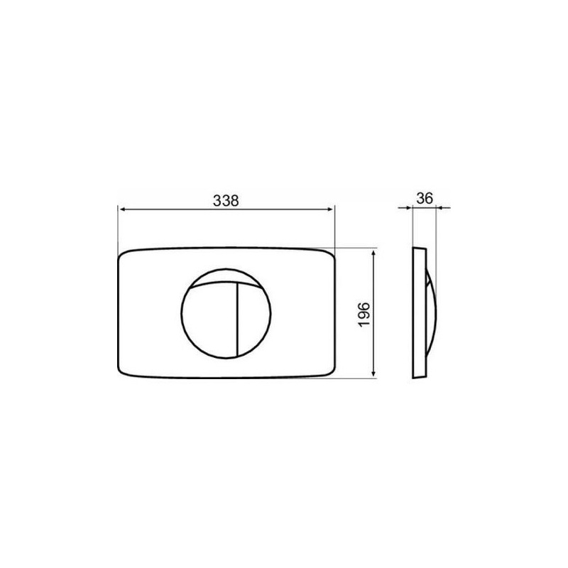 Deska ovládací SANIT DUAL chrom mat