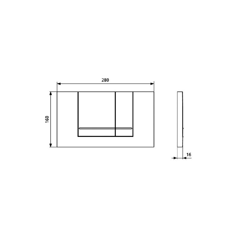 Deska ovládací SANIT M 806 chrom