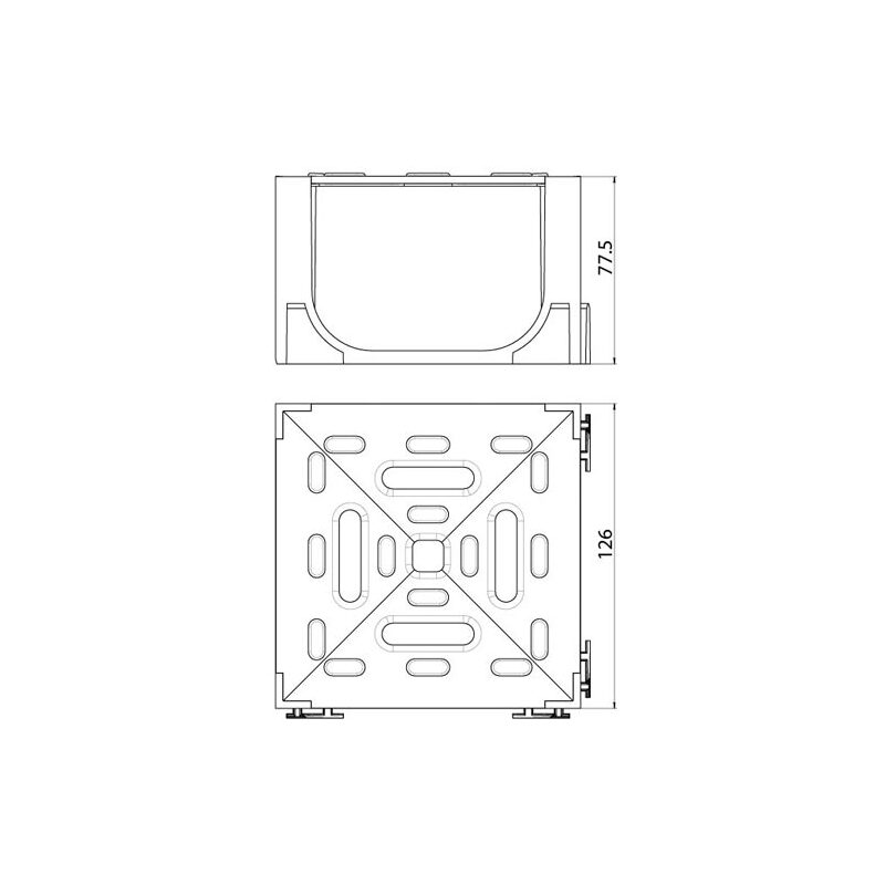 Rohový díl pro odvodňovací žlaby, ACO 19280