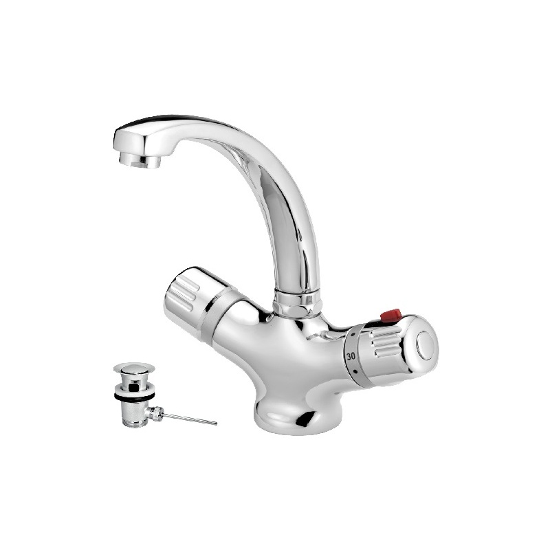 Umyvadlová baterie Aquamat, chrom, stojánková, bez výpusti, Novaservis 2601,0