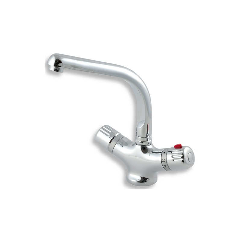 Dřezová baterie Aquamat, chrom, stojánková, Novaservis 2613,0