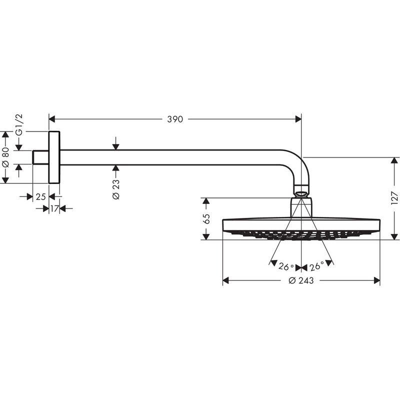 Hlavová sprcha Raindance Select S chrom