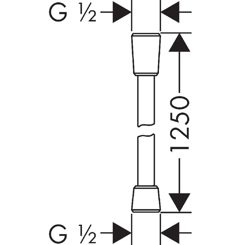 Sprchová hadice 125 cm, chrom, Hansgrohe 28167000