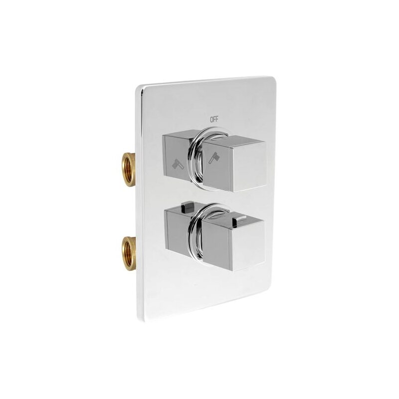 Sprchová/vanová baterie Aquasave, chrom, podomítková, termostatická, bez příslušenství, Novaservis 2850R,0