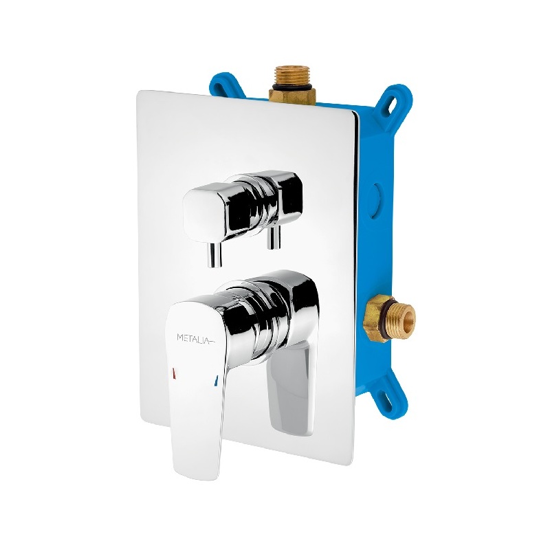 Vanová baterie Metalia 58, chrom, podomítková, bez příslušenství, Novaservis BOX58051R,0