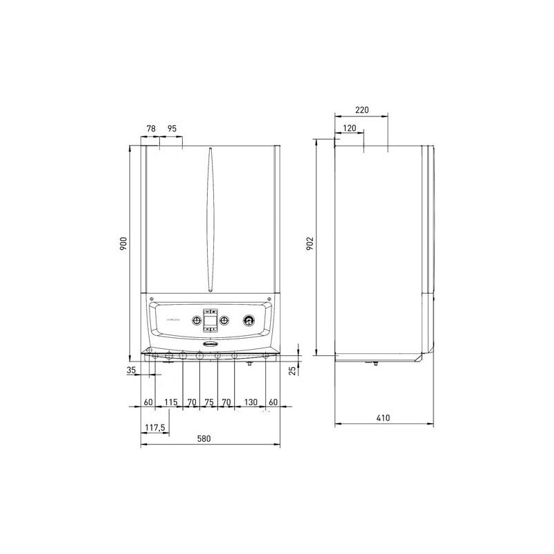 Kotel Victrix Zeus 25 kW, se zásobníkem 45 l, nástěnný, kondenzační plynový, Immergas 3.028381
