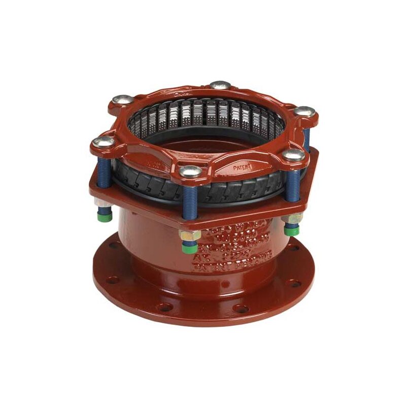Přímá WAGA Multi/Joint 3057 Plus spojka DN 100 s přírubou, rozsah 104-132 mm, s jištěním, EPDM, Georg Fischer 709-355-616