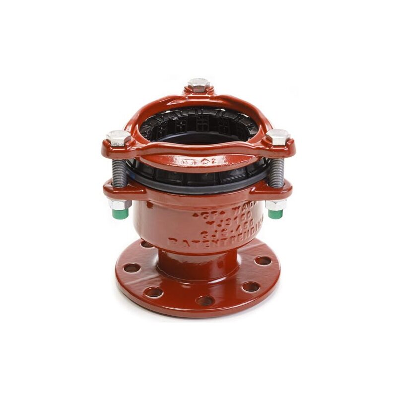 Redukovaná WAGA Multi/Joint 3157 Plus spojka DN 100 x 80 s přírubou, rozsah 104-132 mm, s jištěním, EPDM, Georg Fischer 709-455-624