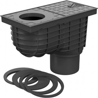 Lapač střešních splavenin DN 100, spodní odtok, Chuděj 325 A, KV 110