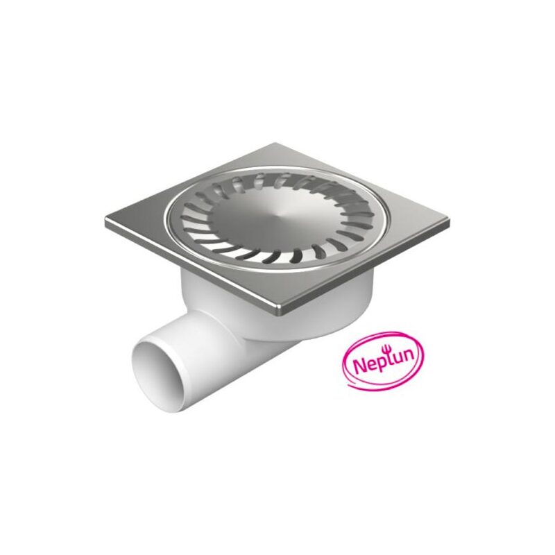 Podlahová vpusť 150 x 150 mm, mřížka nerez, boční odtok d 50 mm, Chuděj 326 X N