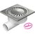 Podlahová vpusť 150 x 150 mm, mřížka nerez, boční odtok d 50 mm, Chuděj 326 X N