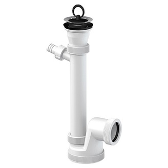Dřezový sifon T-735 s výpustí 70 mm, odpad 40/50 mm, s přípojkou, Slovarm 621002