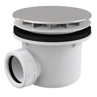 Vaničkový sifon A49CR 90, odpad 40 mm, chrom, Alcadrain A49CR