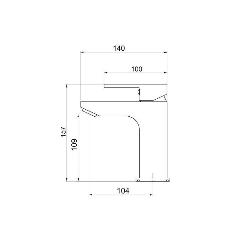 Umyvadlová baterie Nobless Edge, chrom, stojánková, bez výpustě, Novaservis 36001/1,0