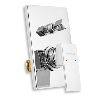 Sprchová/vanová baterie Nobless Edge, chrom, podomítková, s příslušenstvím, Novaservis 36050R,0
