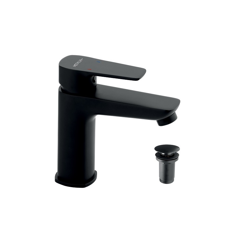 Umyvadlová baterie Metalia 58, černá, stojánková, s výpustí, Novaservis 58003,5