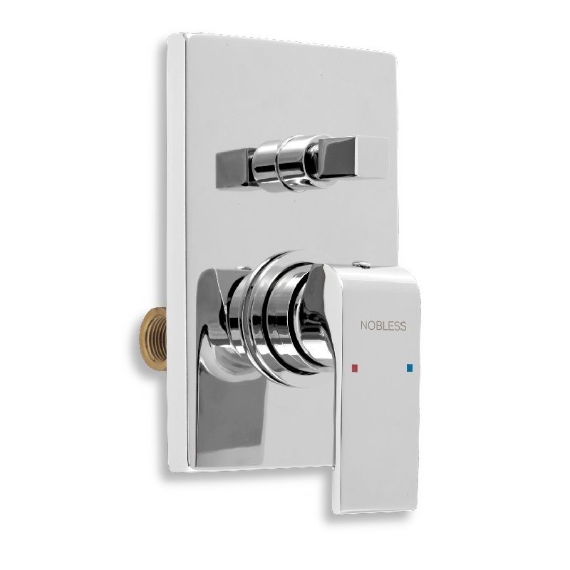 Vanová baterie Nobless Sharp, chrom, podomítková, s příslušenstvím, Novaservis 37050R,0