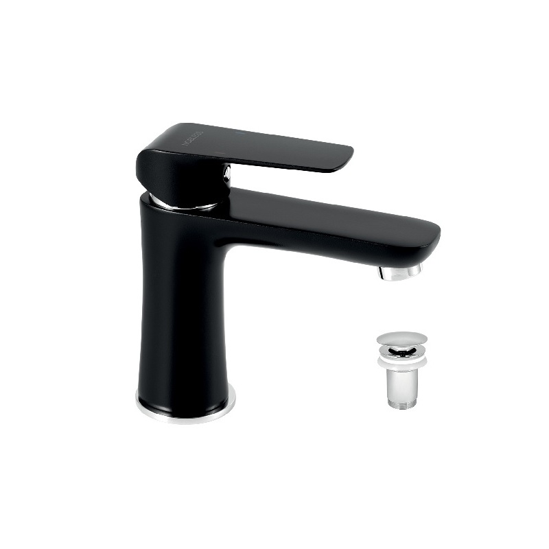 Umyvadlová baterie Nobless Tina, černá/mat, stojánková, s výpustí, Novaservis 38003,5