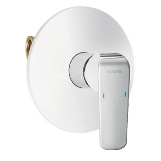 Sprchová baterie Nobless Tina, bílá/chrom, podomítková, bez příslušenství, Novaservis 38050,1