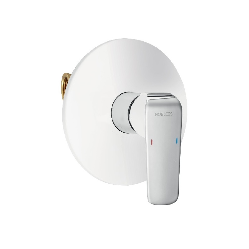 Sprchová baterie Nobless Tina, bílá/chrom, podomítková, bez příslušenství, Novaservis 38050,1