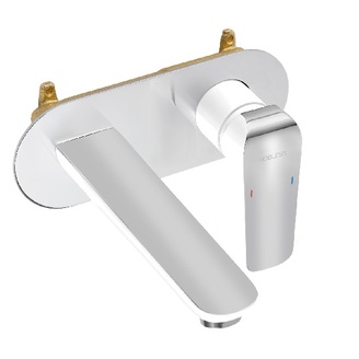 Umyvadlová/Dřezová baterie Nobless Tina, bílá/chrom, podomítková, Novaservis 38200,1