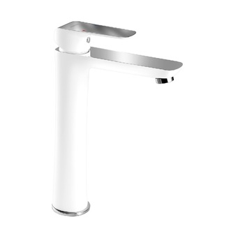 Umyvadlová baterie Nobless Tina, bílá/chrom, stojánková, bez výpusti, Novaservis 38503,1