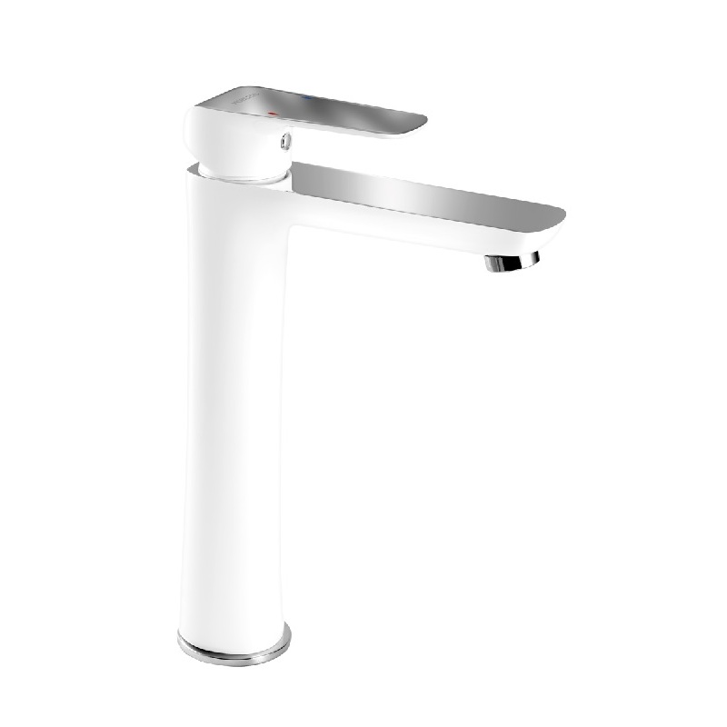 Umyvadlová baterie Nobless Tina, bílá/chrom, stojánková, bez výpusti, Novaservis 38503,1