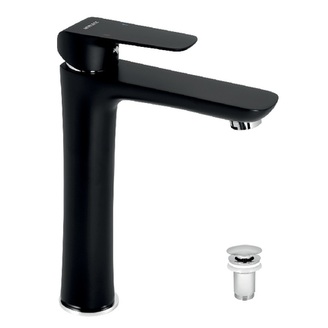 Umyvadlová baterie Nobless Tina, černá/mat, stojánková, s výpustí, Novaservis 38503,5