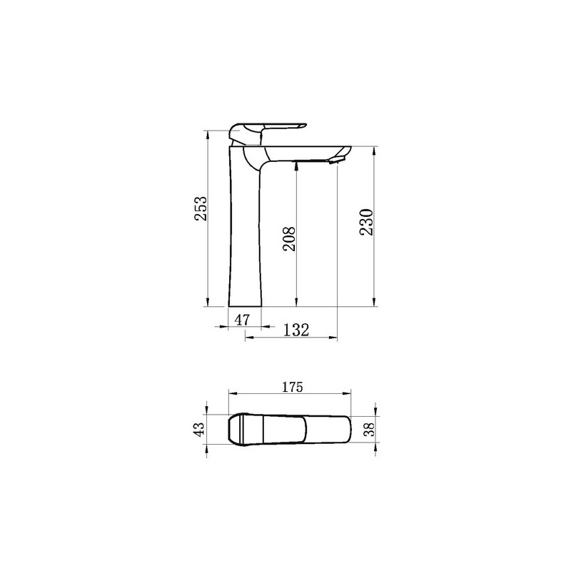 Umyvadlová baterie Nobless Tina, černá/mat, stojánková, s výpustí, Novaservis 38503,5