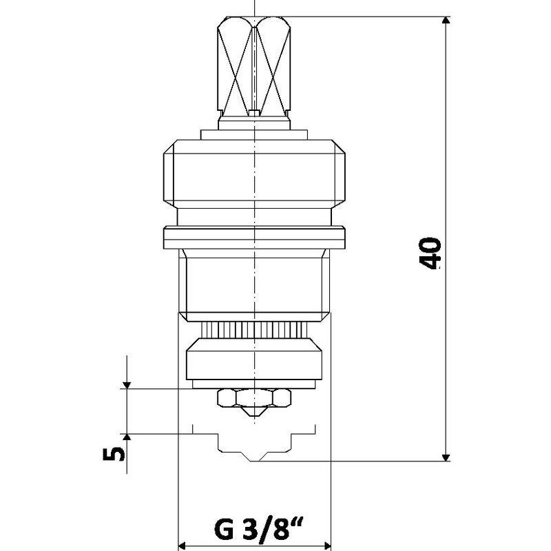 Vršek baterie T-12P/ I 3/8, Slovarm 400821