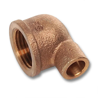 Pájecí koleno 90° CU 4090G d 15 x 1/2, vnitřní závit